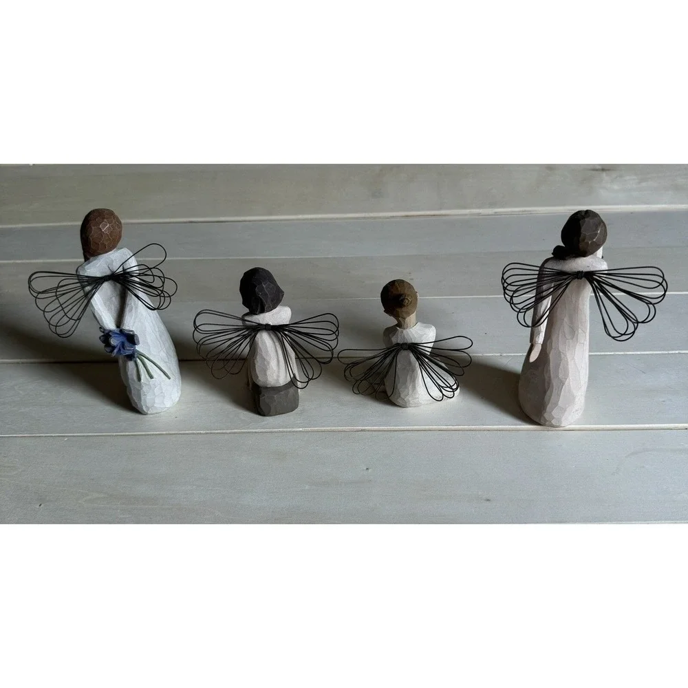 Willow Tree Collection Angel Figurines Set of 4 Praying Guardian Lantern - Picture 3 of 11